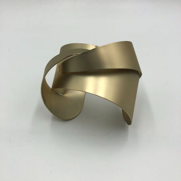 Metal Art Women's Gold Tone Cuff Braided Statement Bracelet Fashion Jewelry - Picture 6 of 12